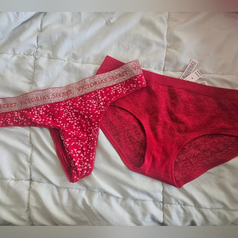 Victoria's Secret 2pk Red Shimmer Panties